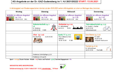 Neue Ganztagsangebote