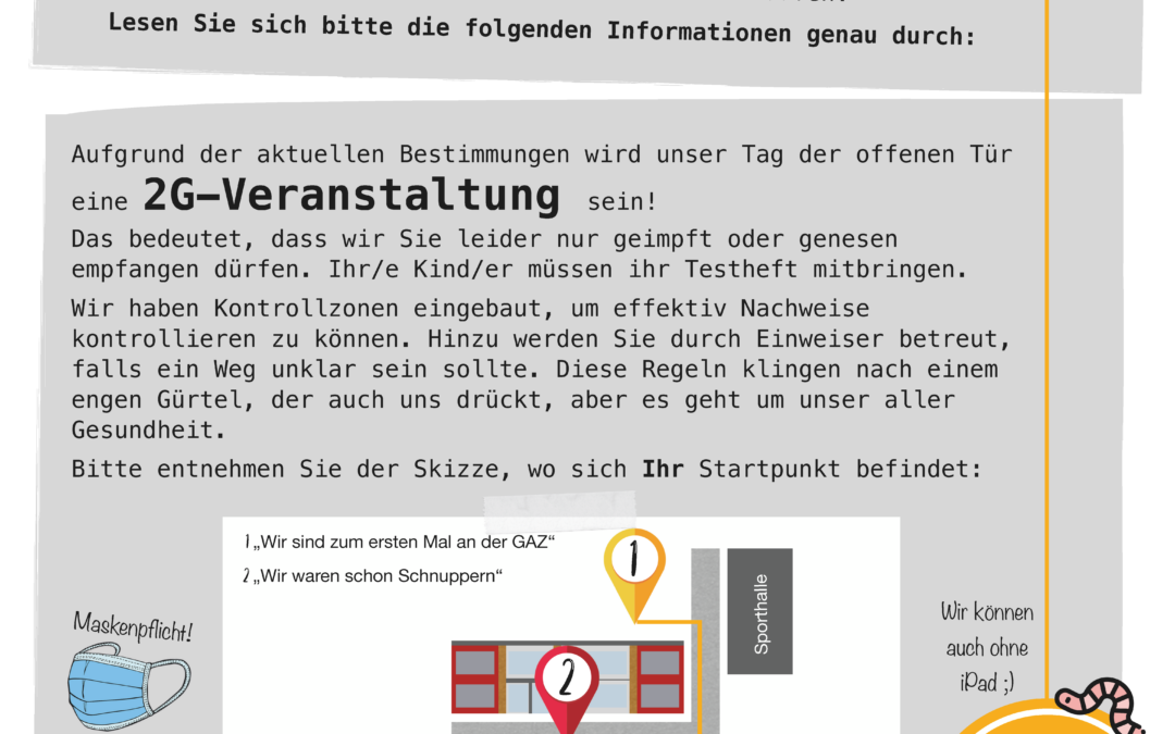 Hygienekonzept: Tag der offenen Tür